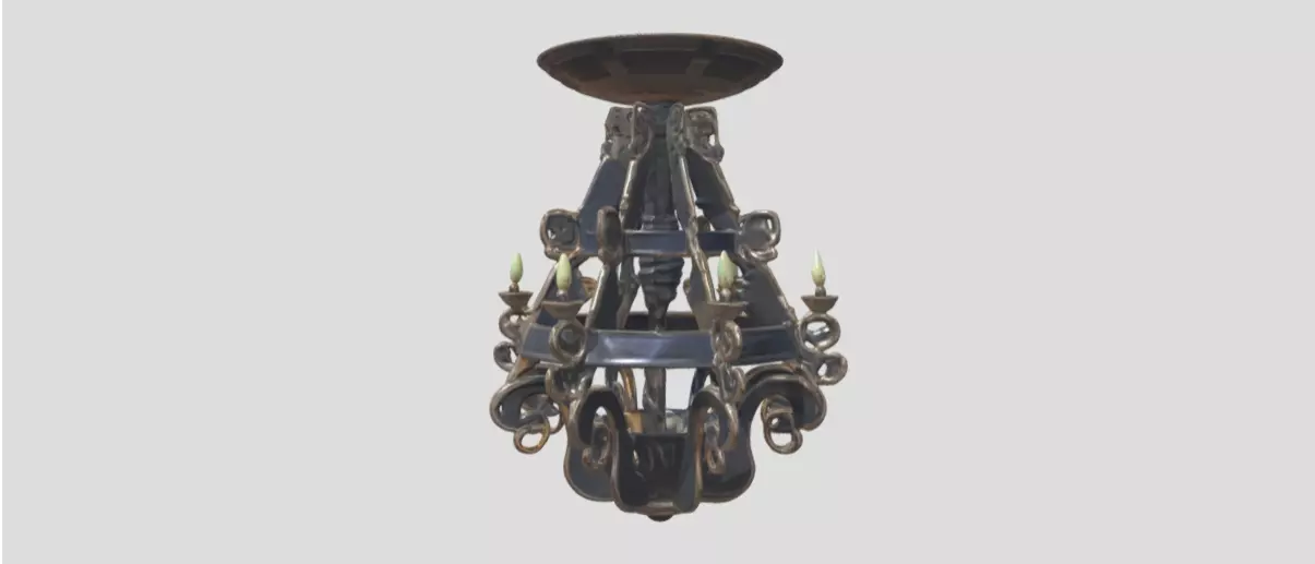 Chandelier by Tripo Free low-poly 3D model