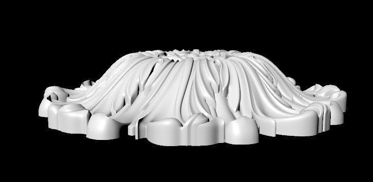 Central decor ornament for furniture 3D model_4