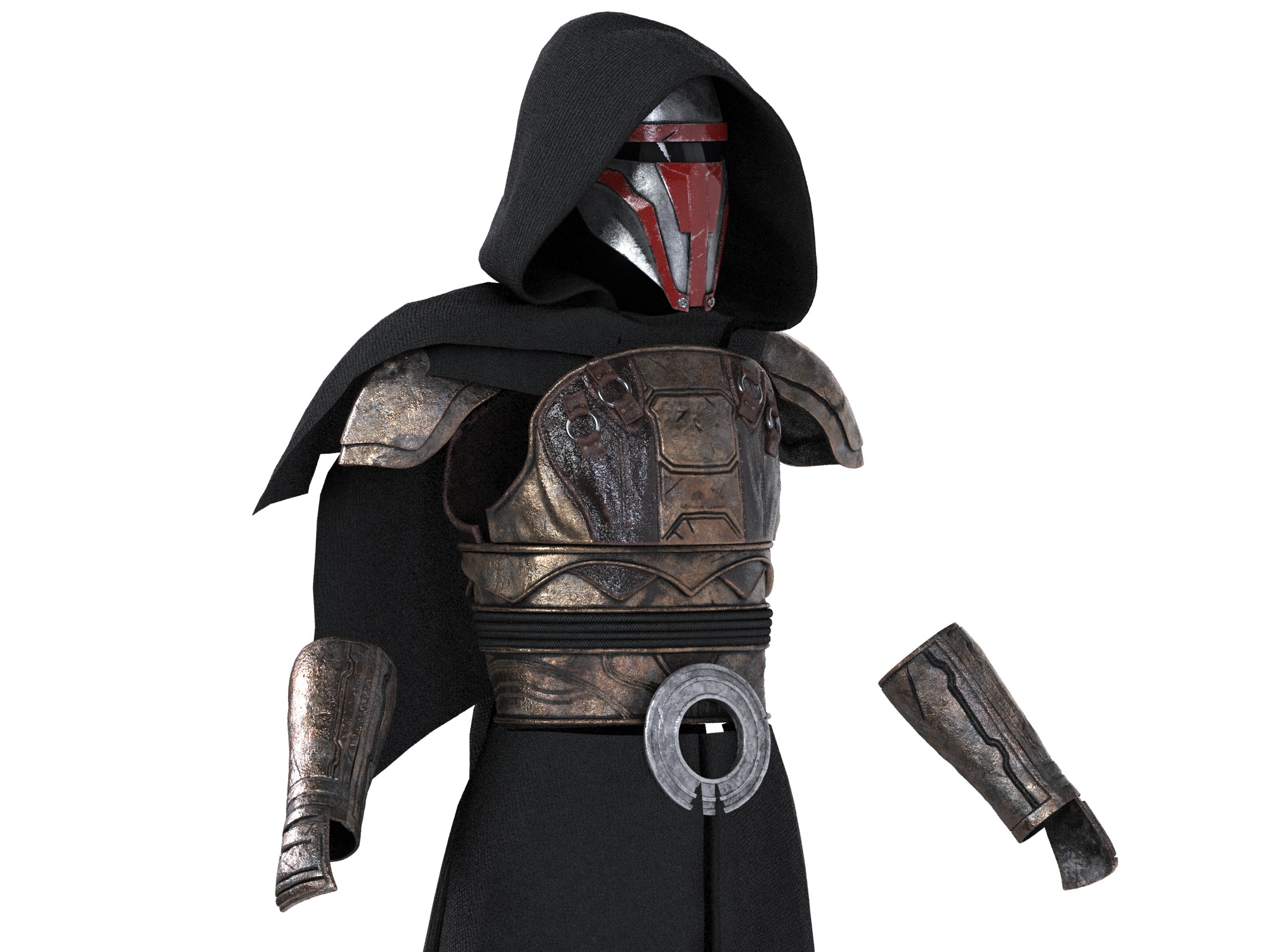 Darth Revan  Helmet Star Wars  mask armor kolor  3D print model_23
