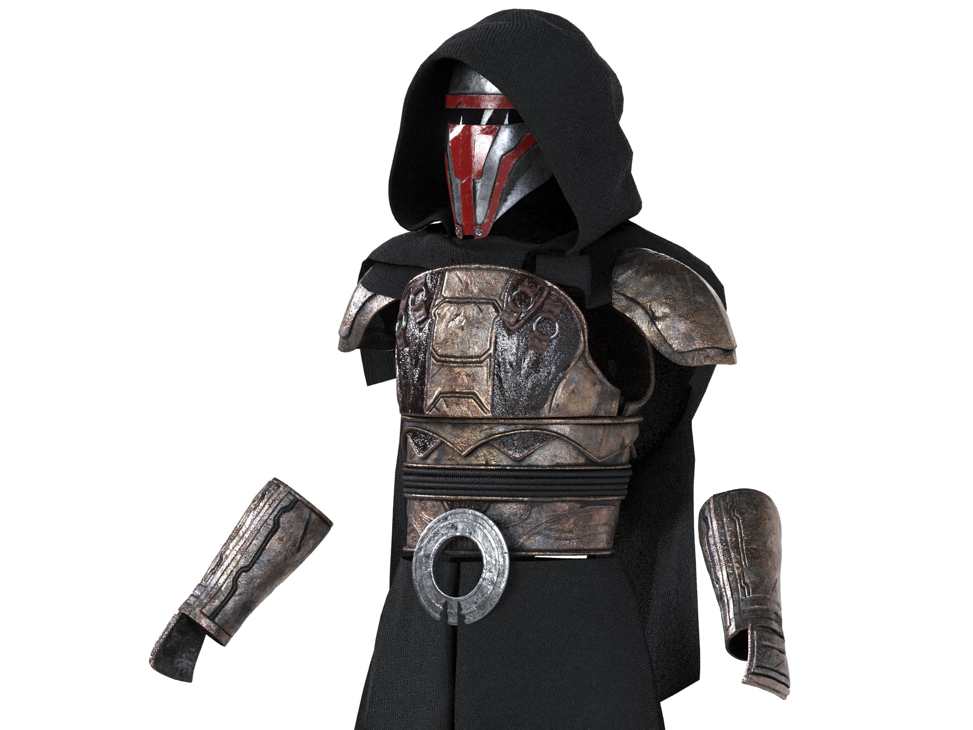 Darth Revan  Helmet Star Wars  mask armor kolor  3D print model_24