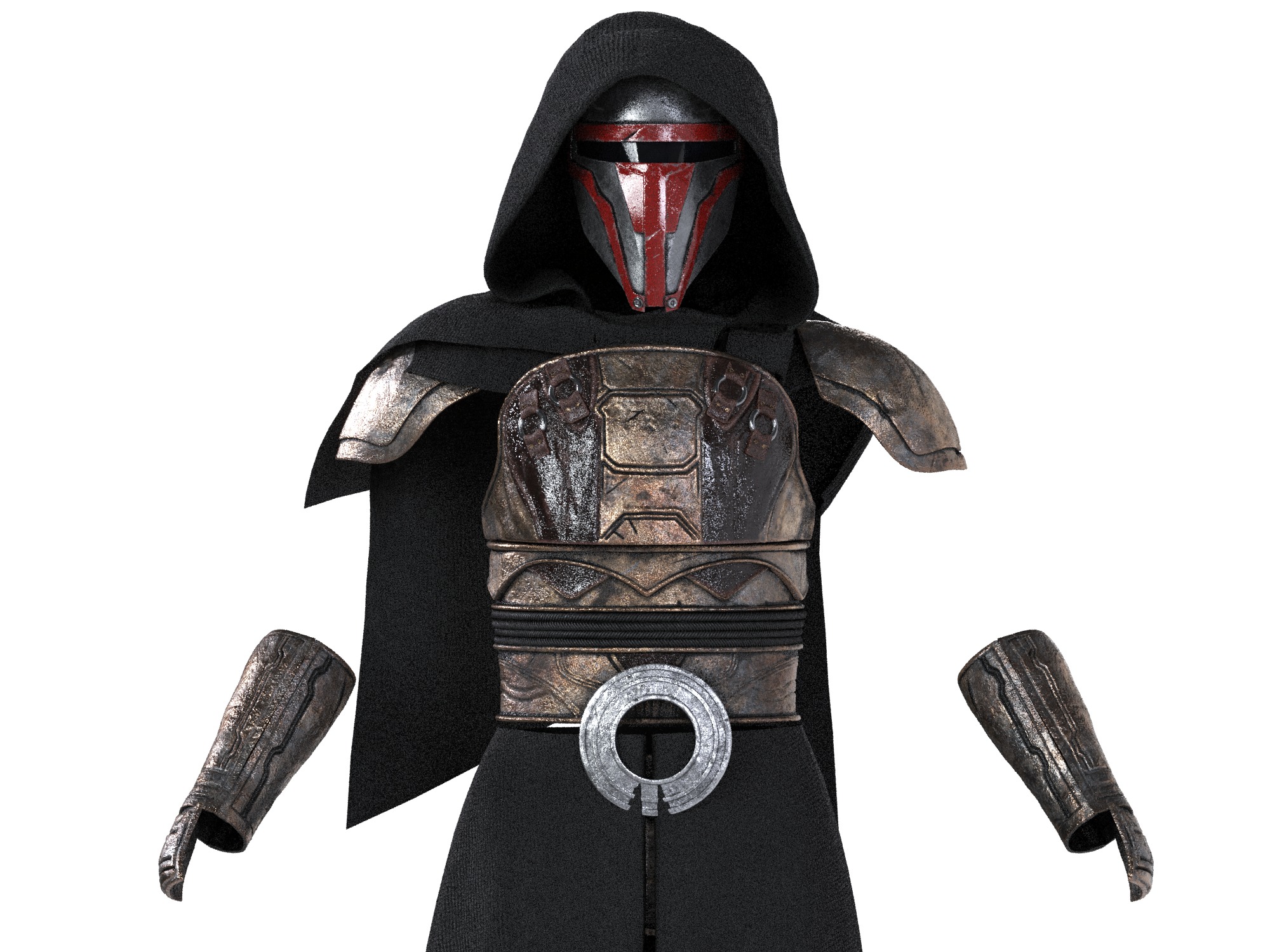 Darth Revan  Helmet Star Wars  mask armor kolor  3D print model_19