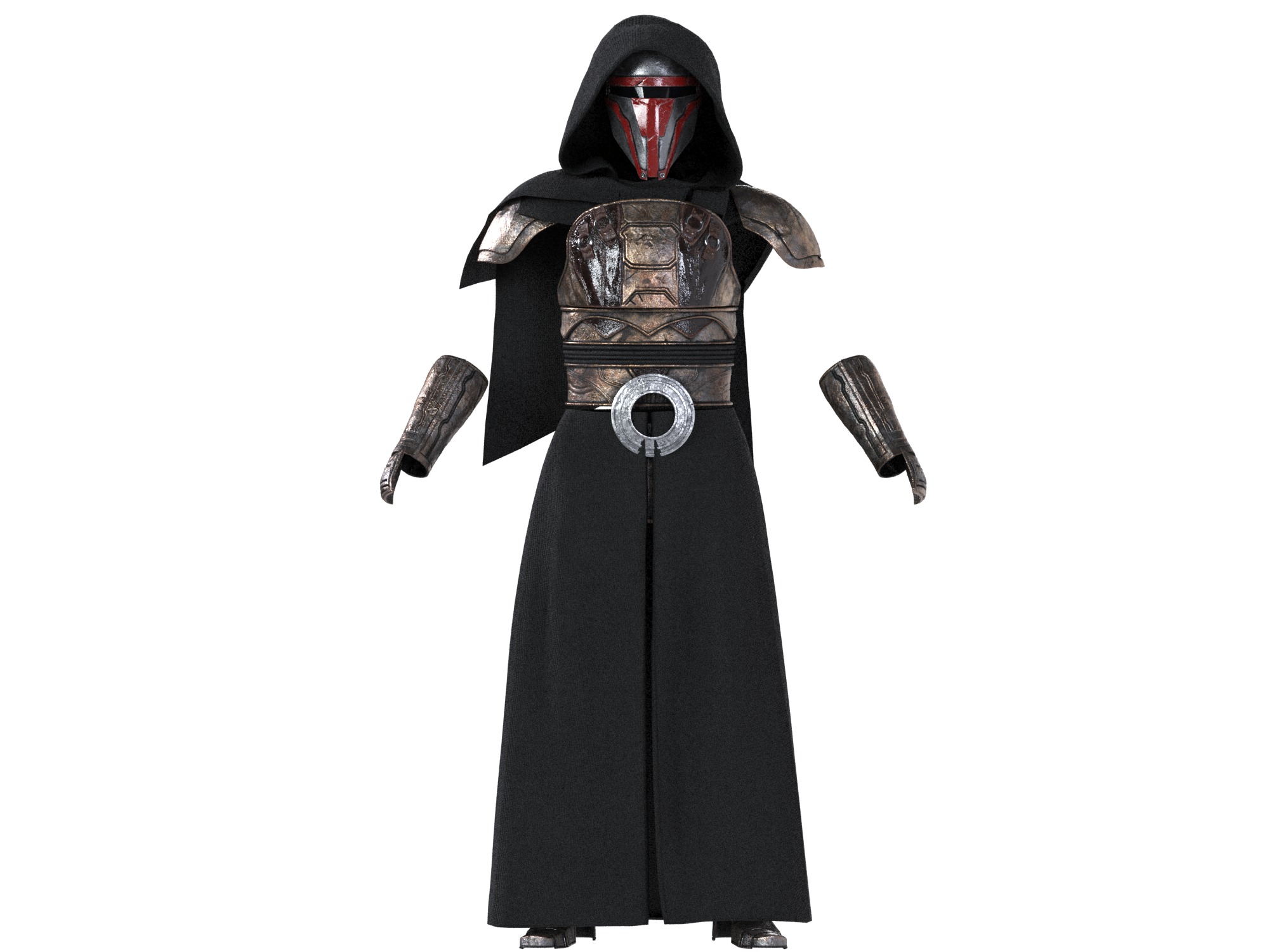 Darth Revan  Helmet Star Wars  mask armor kolor  3D print model_10