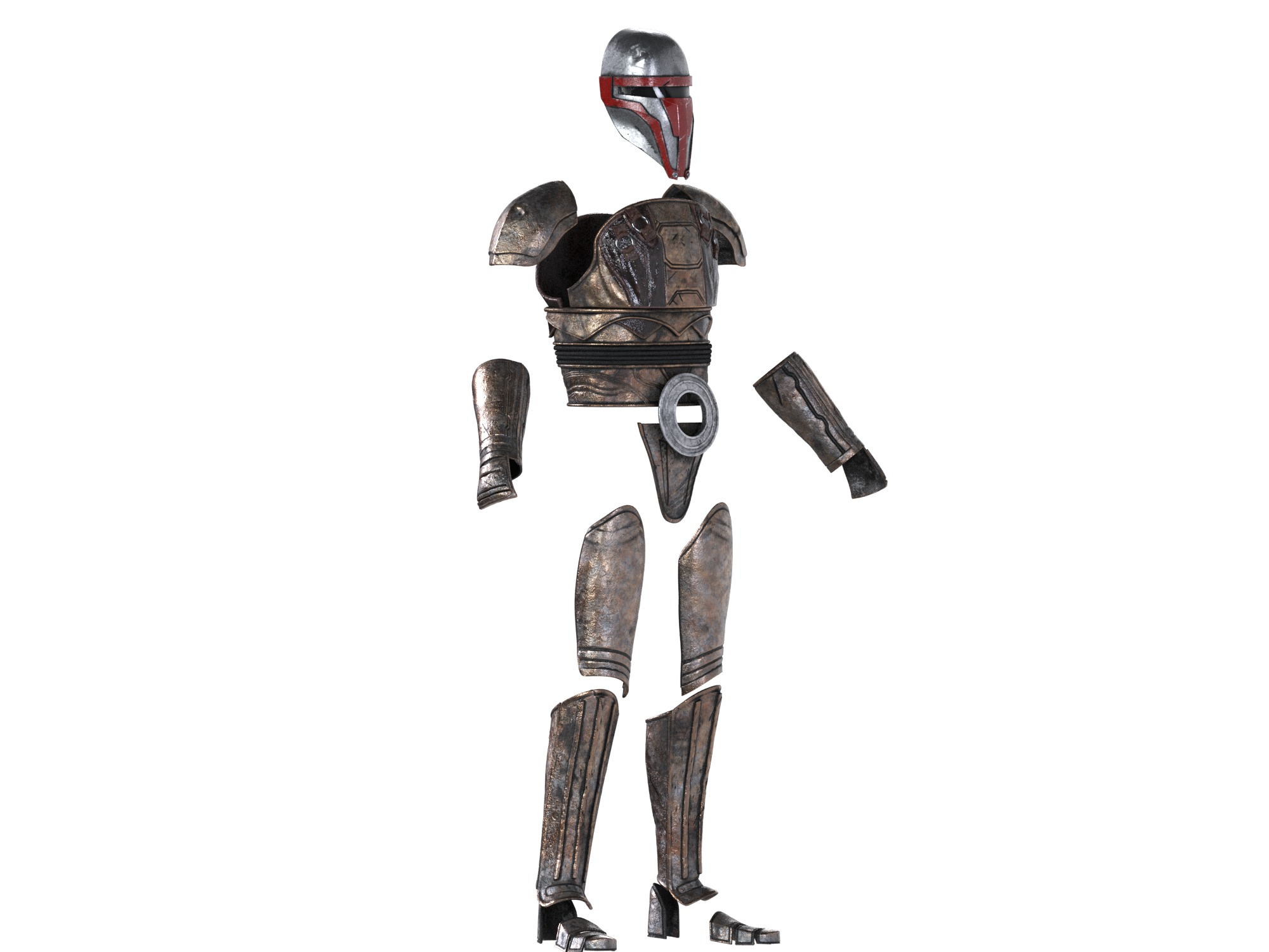 Darth Revan  Helmet Star Wars  mask armor kolor  3D print model_12