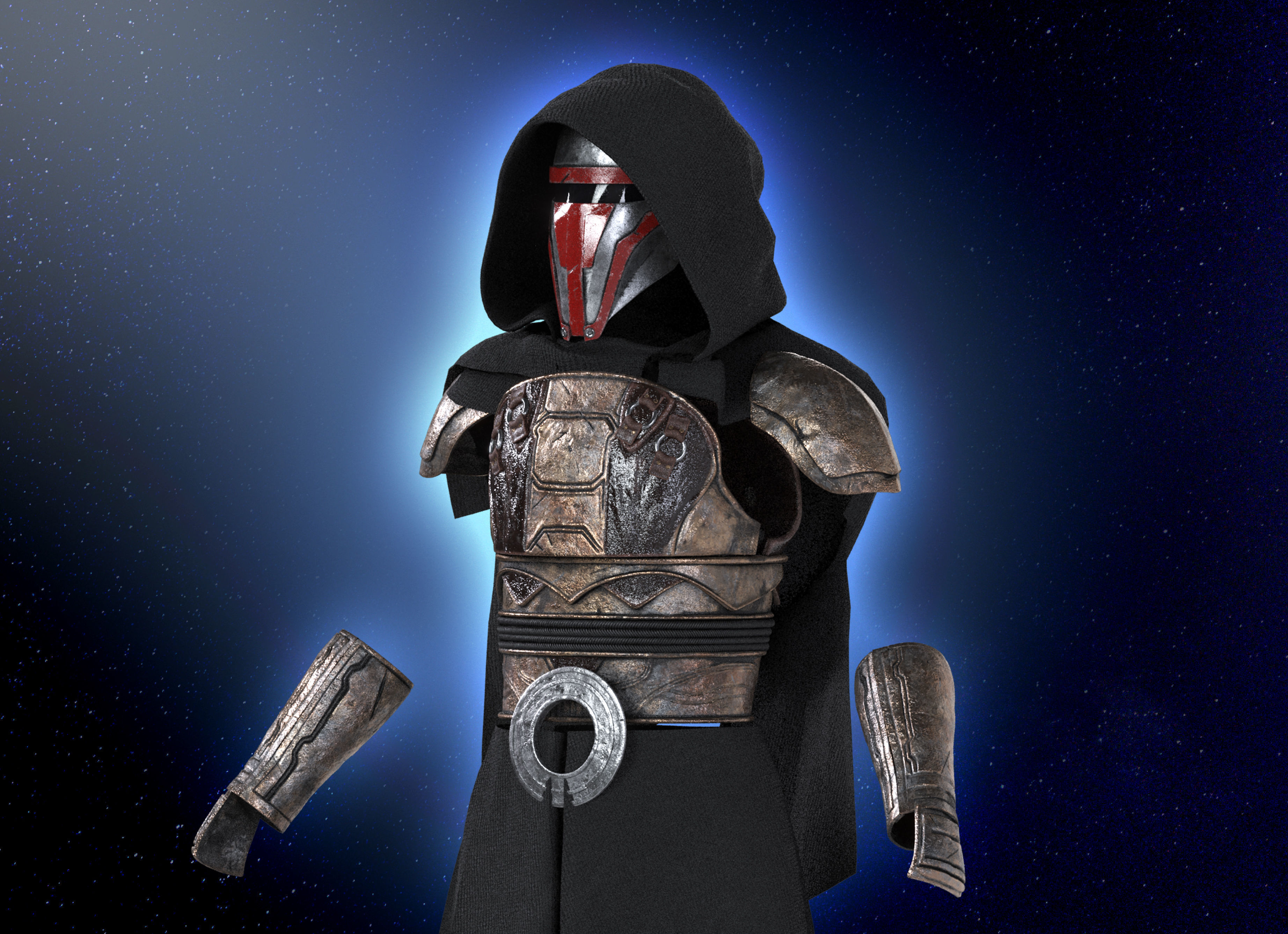 Darth Revan  Helmet Star Wars  mask armor kolor  3D print model_2