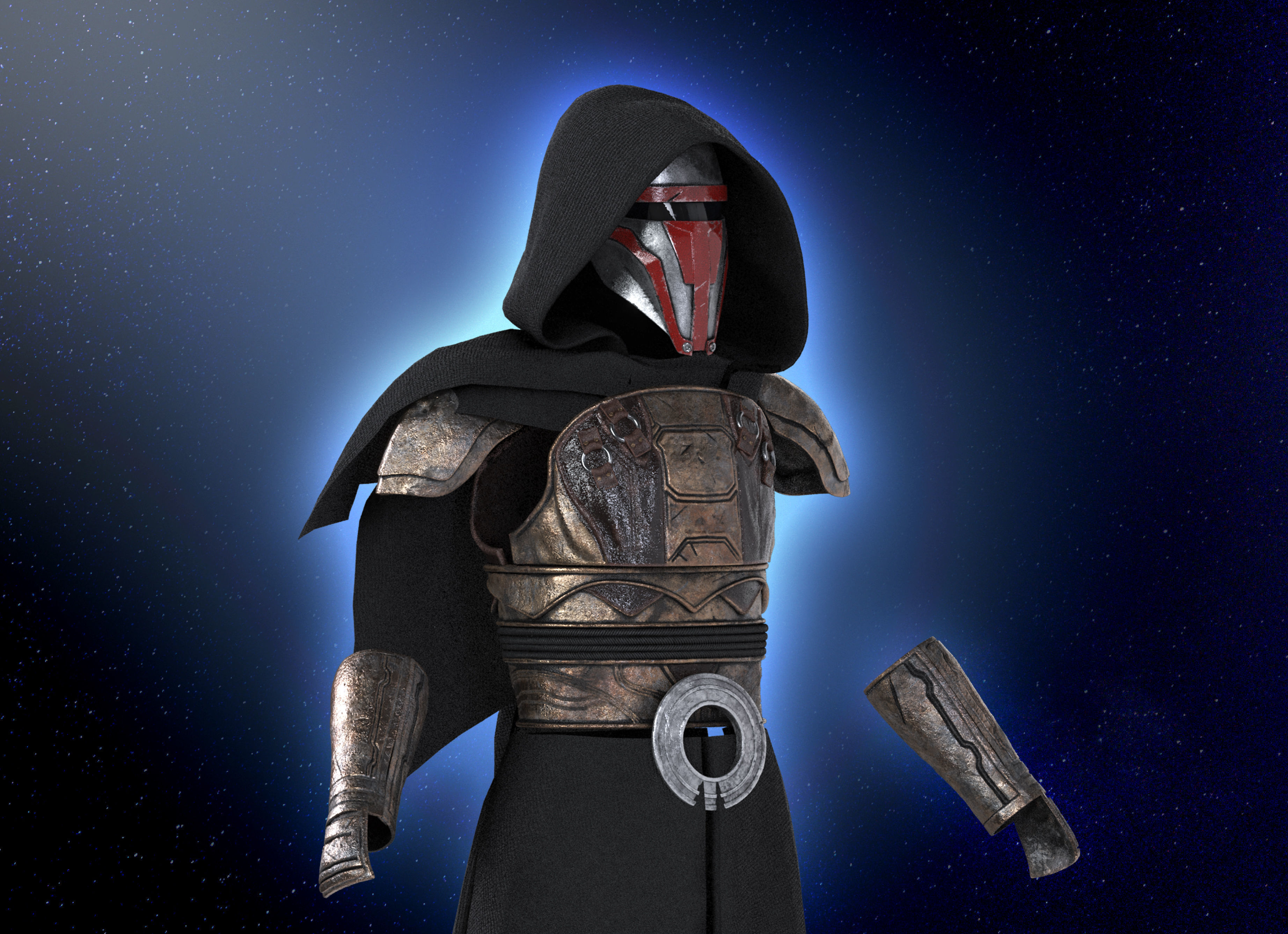 Darth Revan  Helmet Star Wars  mask armor kolor  3D print model_6