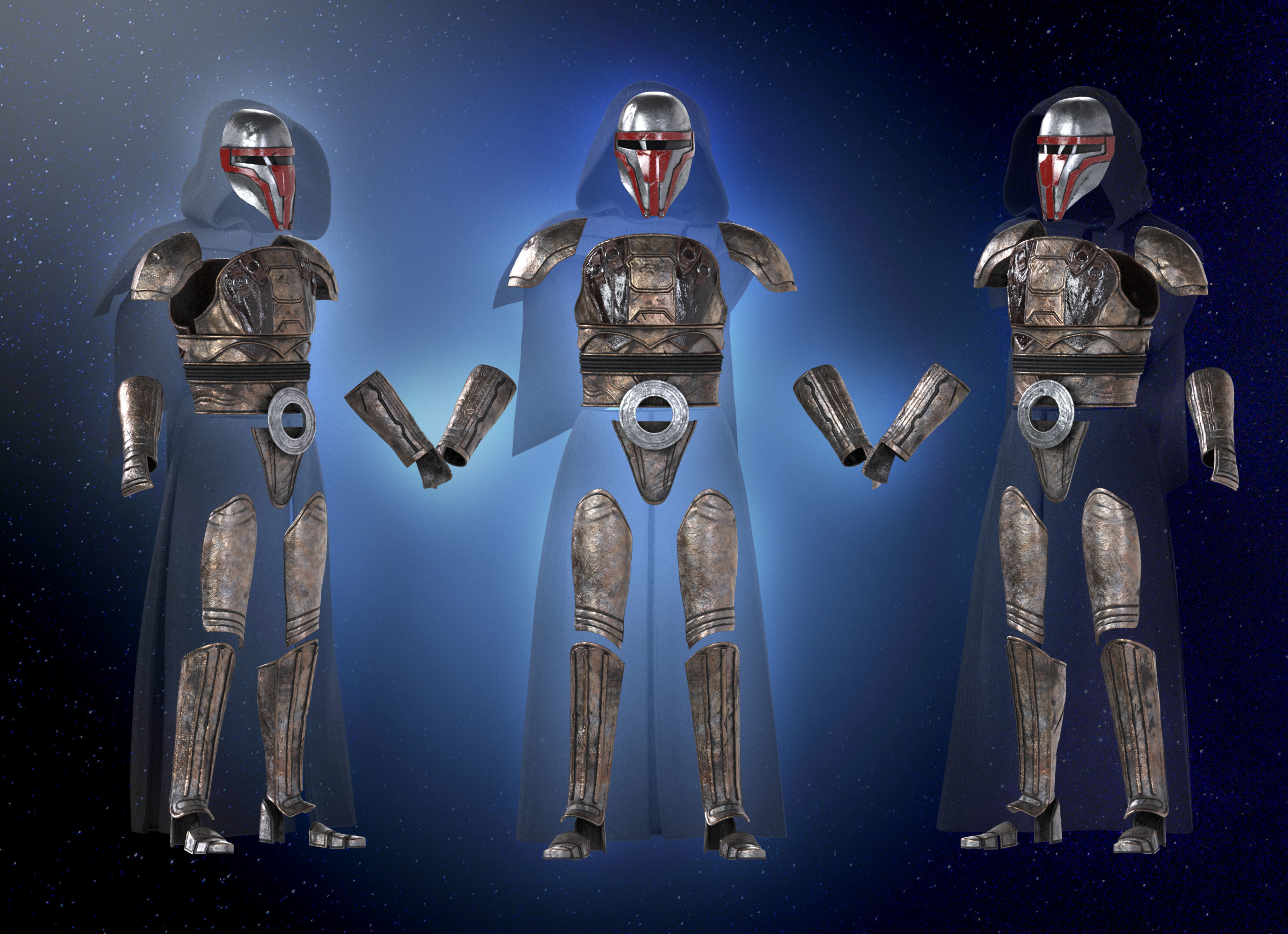 Darth Revan  Helmet Star Wars  mask armor kolor  3D print model_3