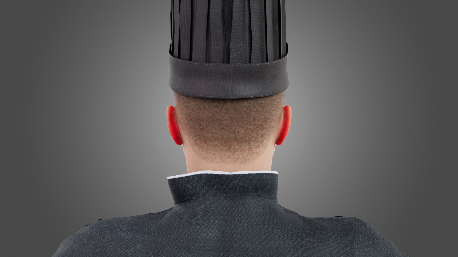 Male Chef Rigged Low-poly 3D model_14