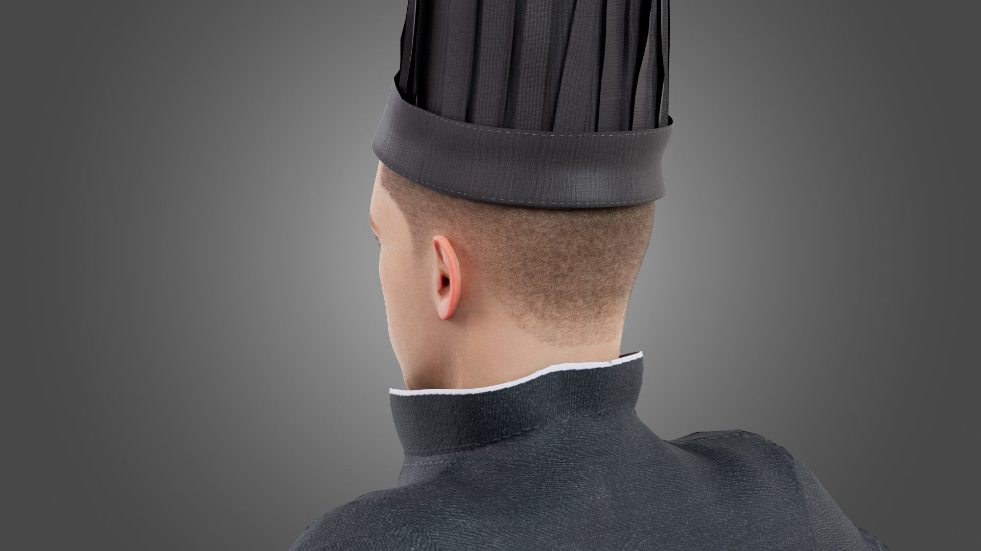 Male Chef Rigged Low-poly 3D model_13