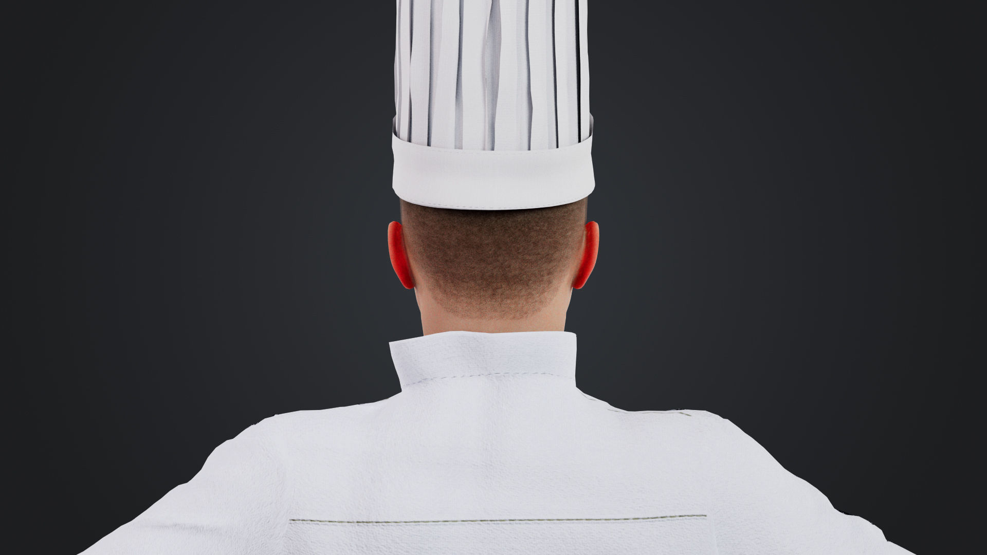 Male Chef Rigged Low-poly 3D model_14