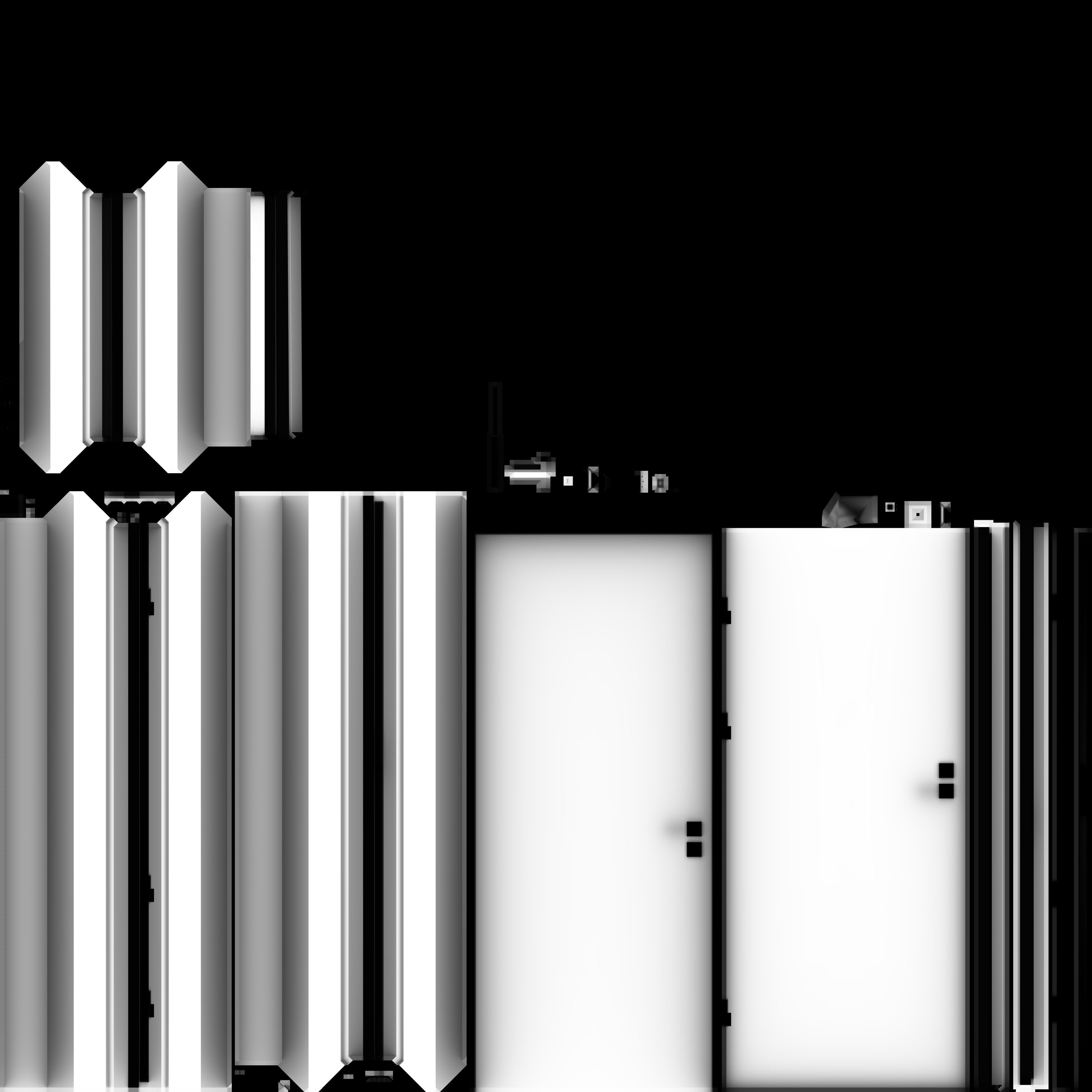 01 02 White Door Low-poly 3D model_6