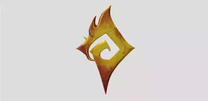 Flame Badge by Tripo Free low-poly 3D model