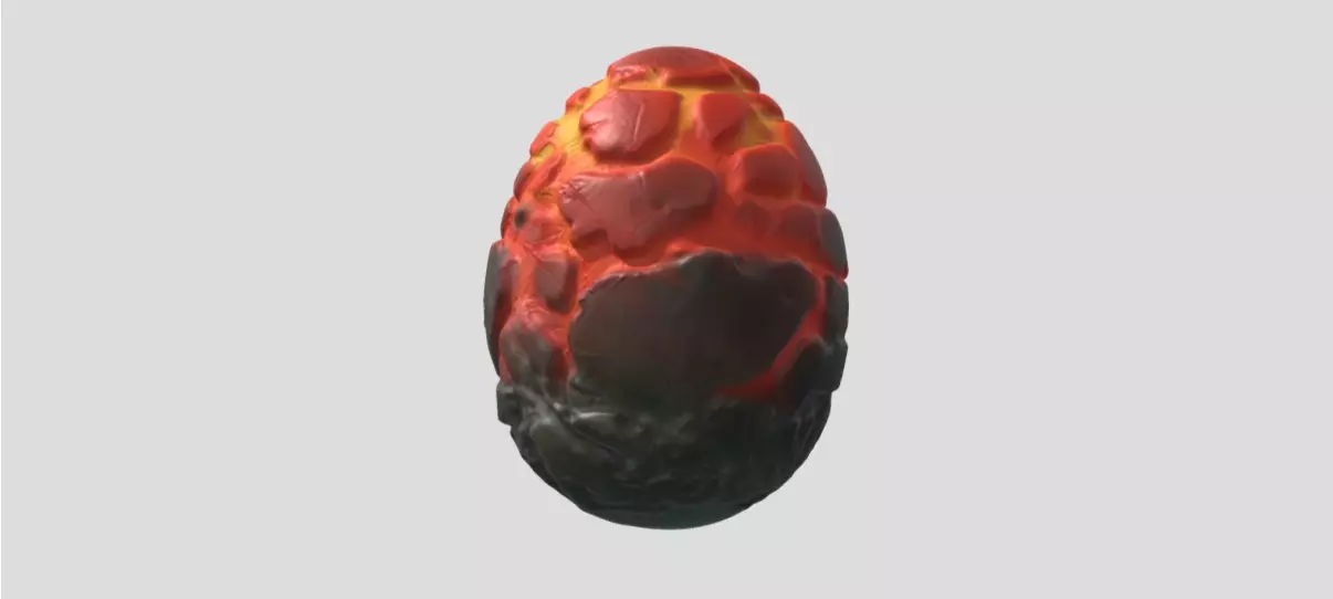 Flame Egg by Tripo Free low-poly 3D model