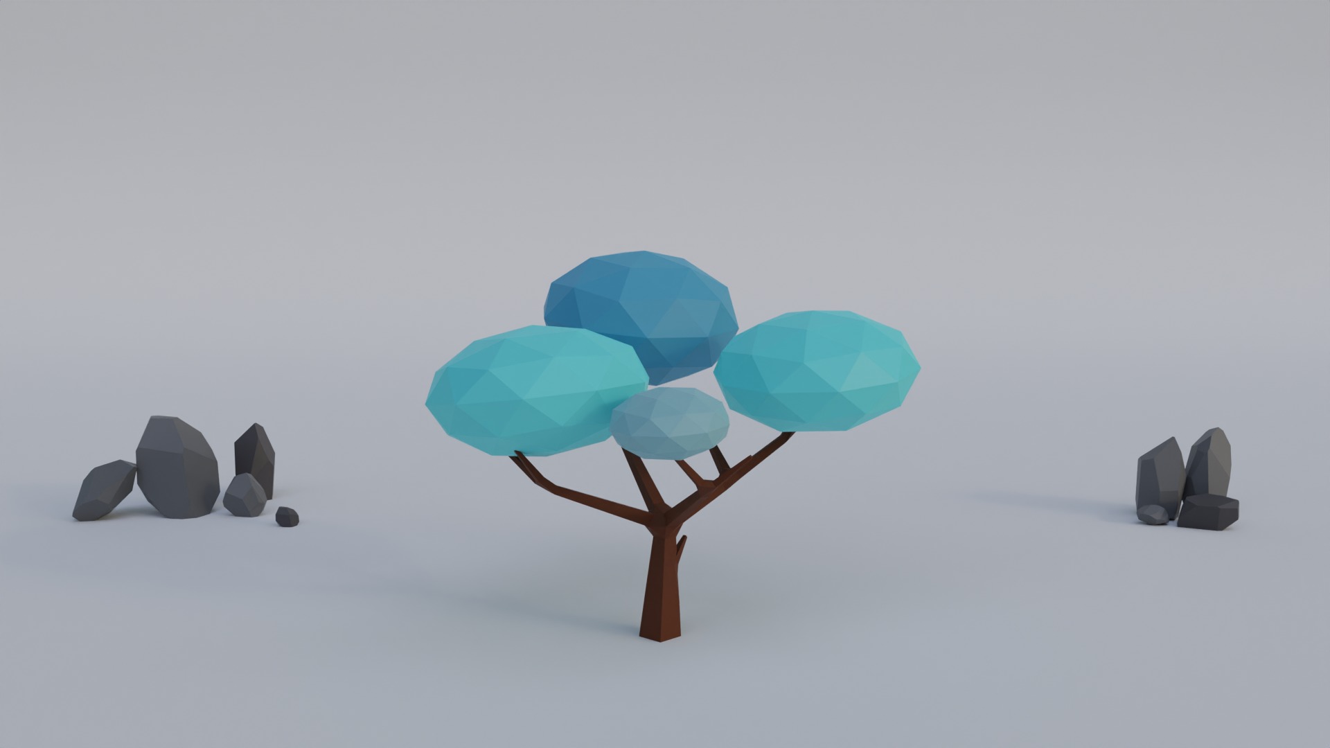Low poly Trees Free low-poly 3D model_2
