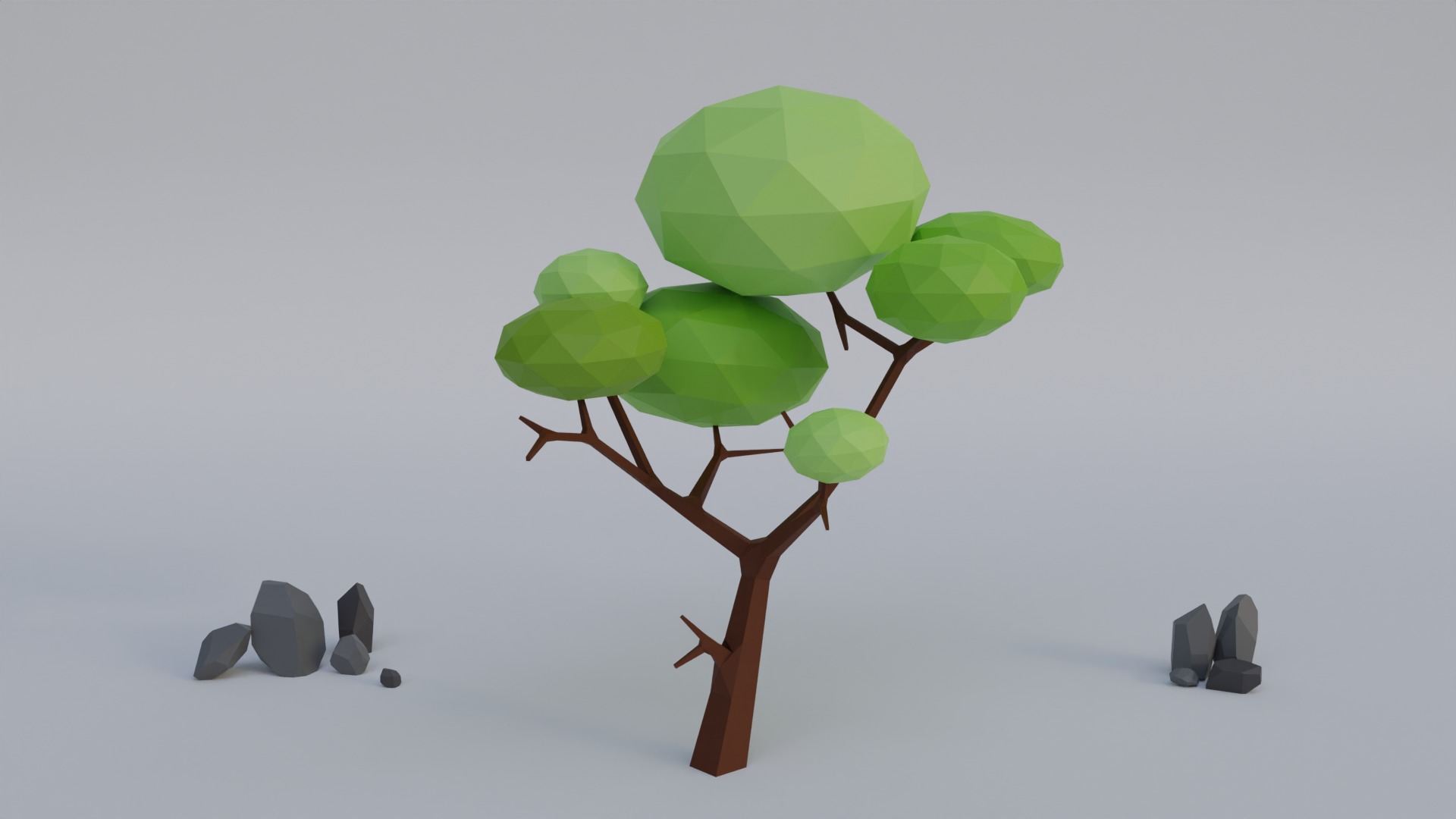 Low poly Trees Free low-poly 3D model_4