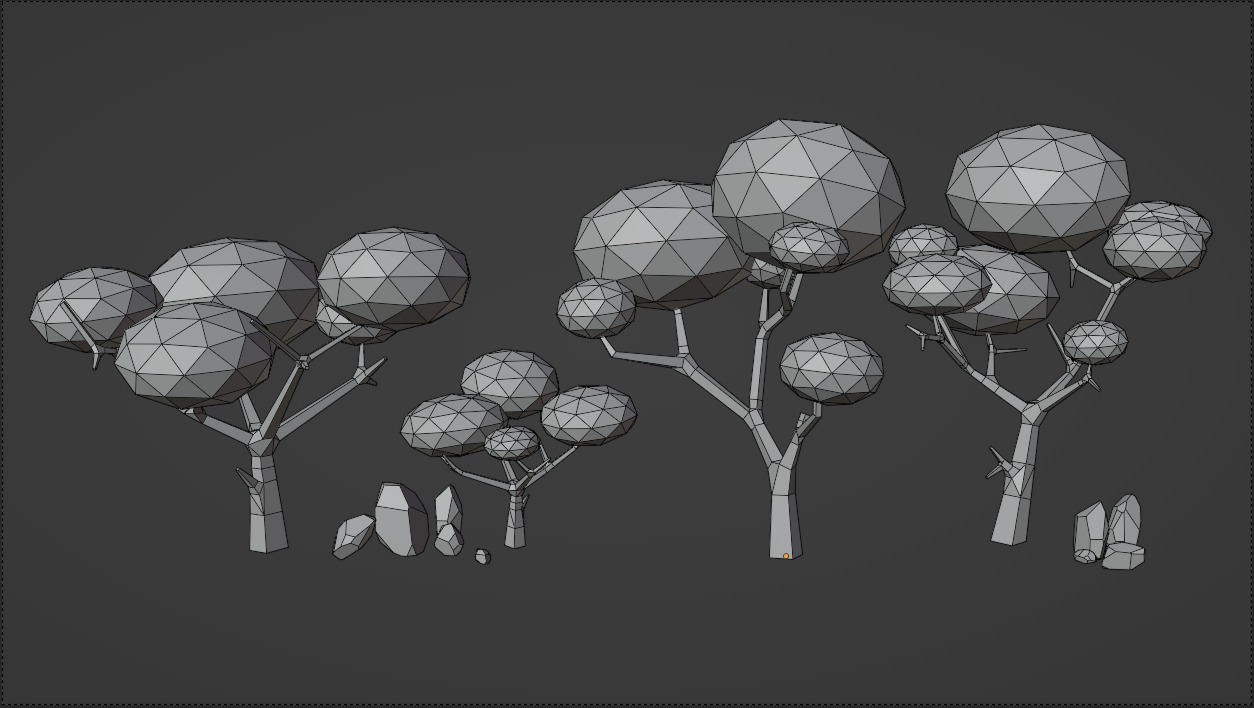 Low poly Trees Free low-poly 3D model_6