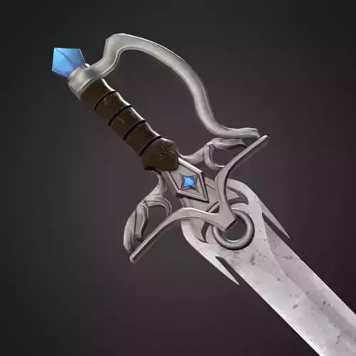 Fantasy Medieval Sword with Cristal