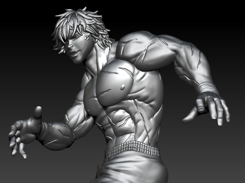 Baki the Grappler Pendant ZBrush Model 3D print model_3