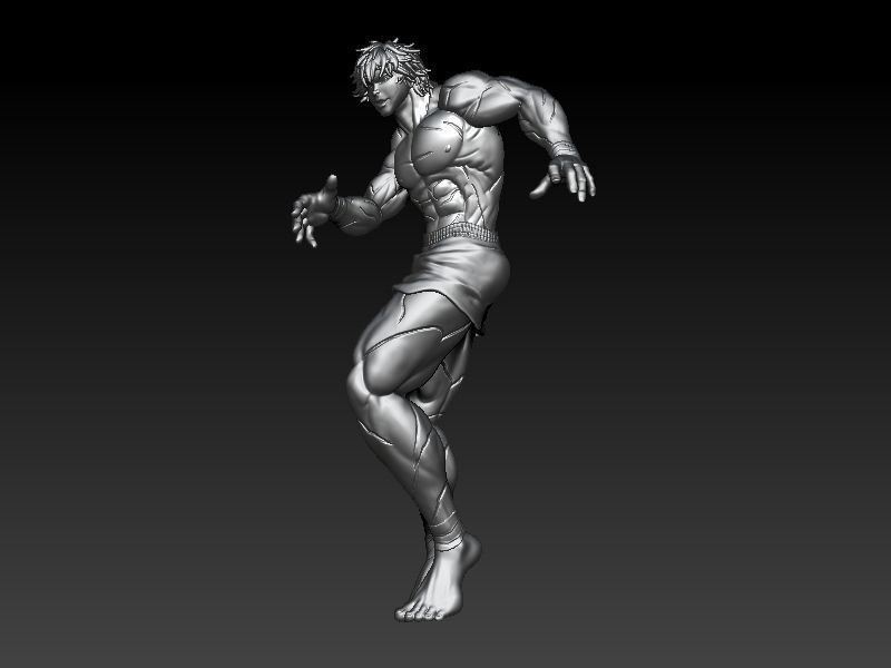 Baki the Grappler Pendant ZBrush Model 3D print model_4