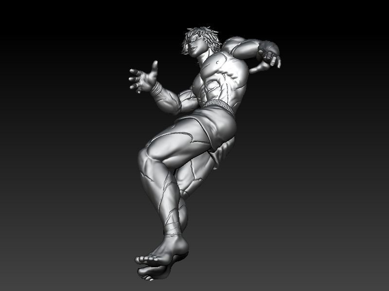 Baki the Grappler Pendant ZBrush Model 3D print model_7
