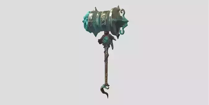 Green Hammer by Tripo Free low-poly 3D model