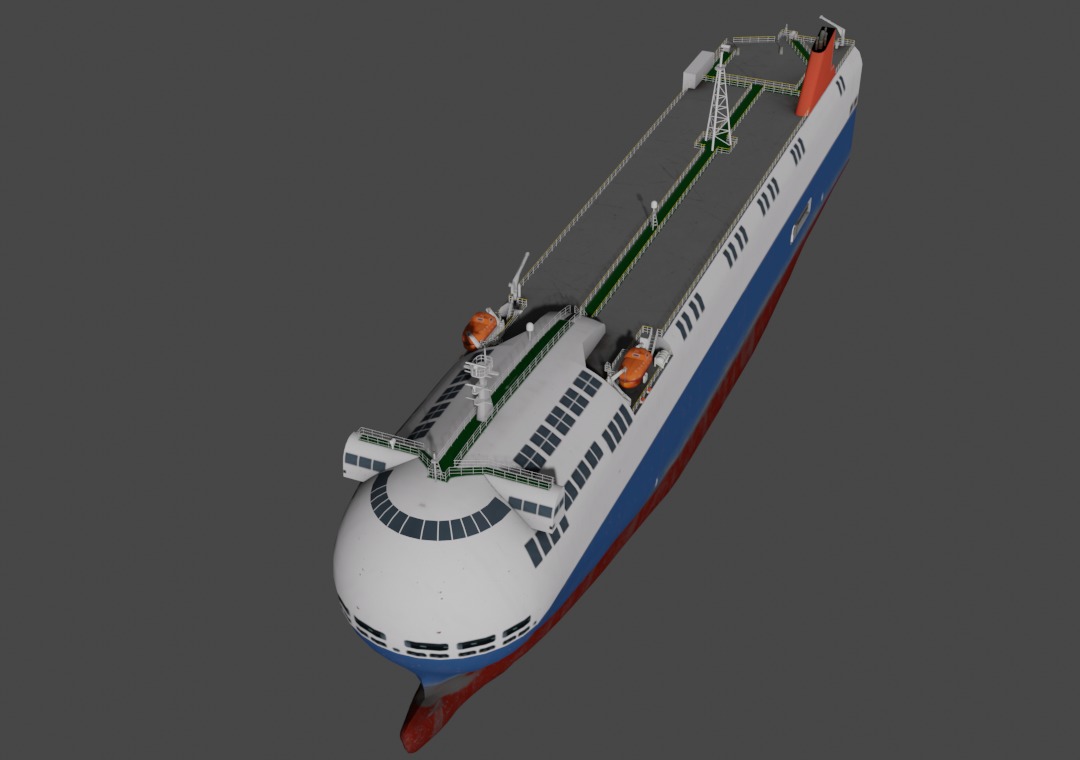 SSS bowed car carrier 3D model  Low-poly 3D model_9