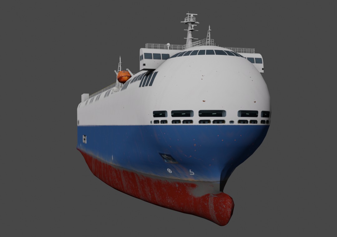 SSS bowed car carrier 3D model  Low-poly 3D model_2