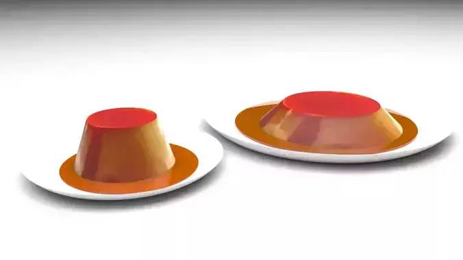 Caramel Puddings 3D model