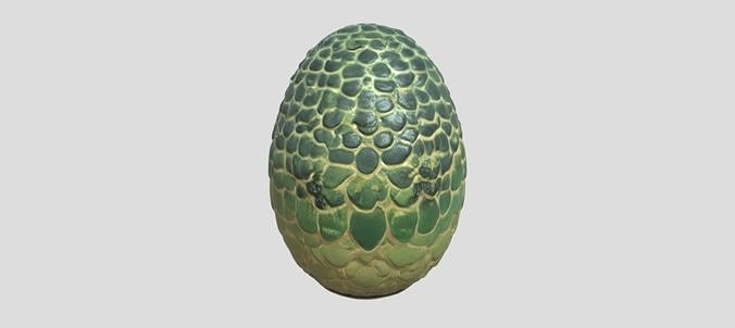 Green Shell Egg by Tripo Free low-poly 3D model