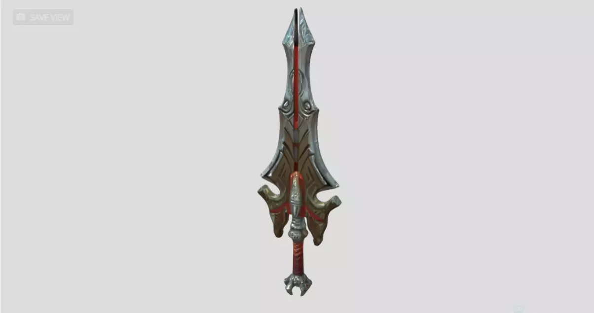 Red Sword by Tripo Free low-poly 3D model