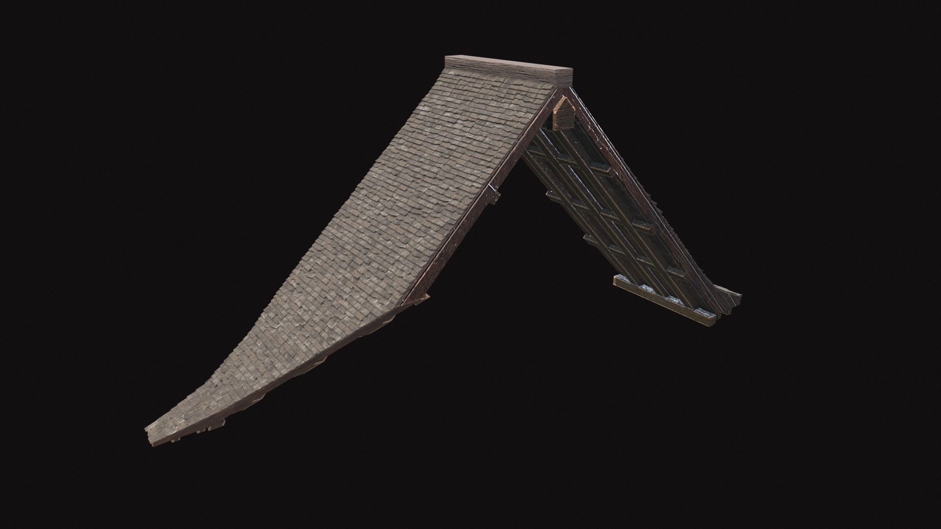 Medieval Roof V08 Low-poly 3D model_4