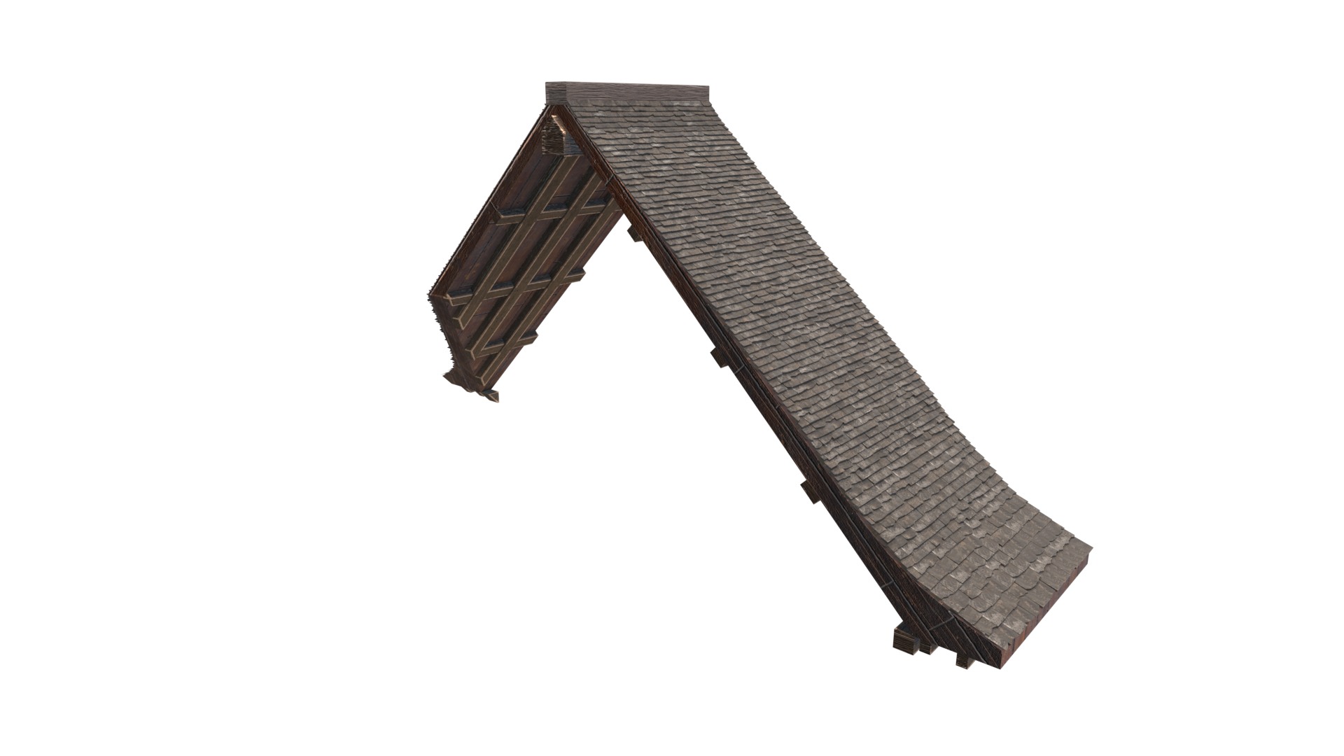 Medieval Roof V08 Low-poly 3D model_8