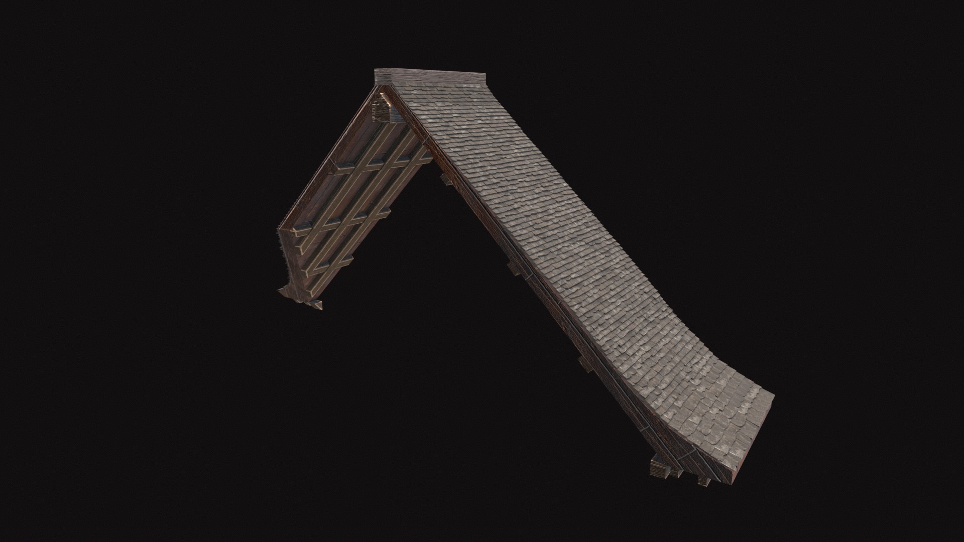 Medieval Roof V08 Low-poly 3D model_2