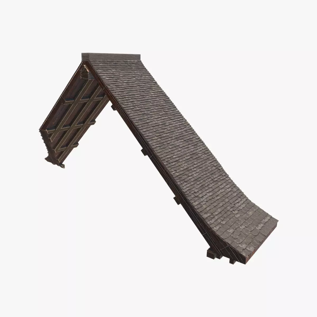 Medieval Roof V08 Low-poly 3D model_0