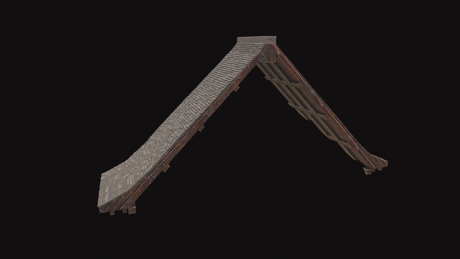Medieval Roof V08 Low-poly 3D model_3