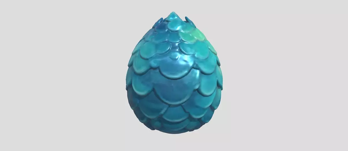 Scaly Egg by Tripo Free low-poly 3D model