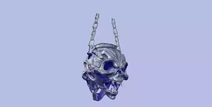 Skull Lamp by Tripo Free low-poly 3D model