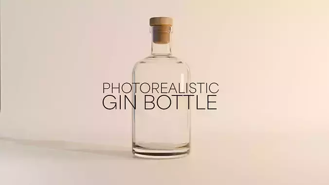 Photorealistic Gin Bottle