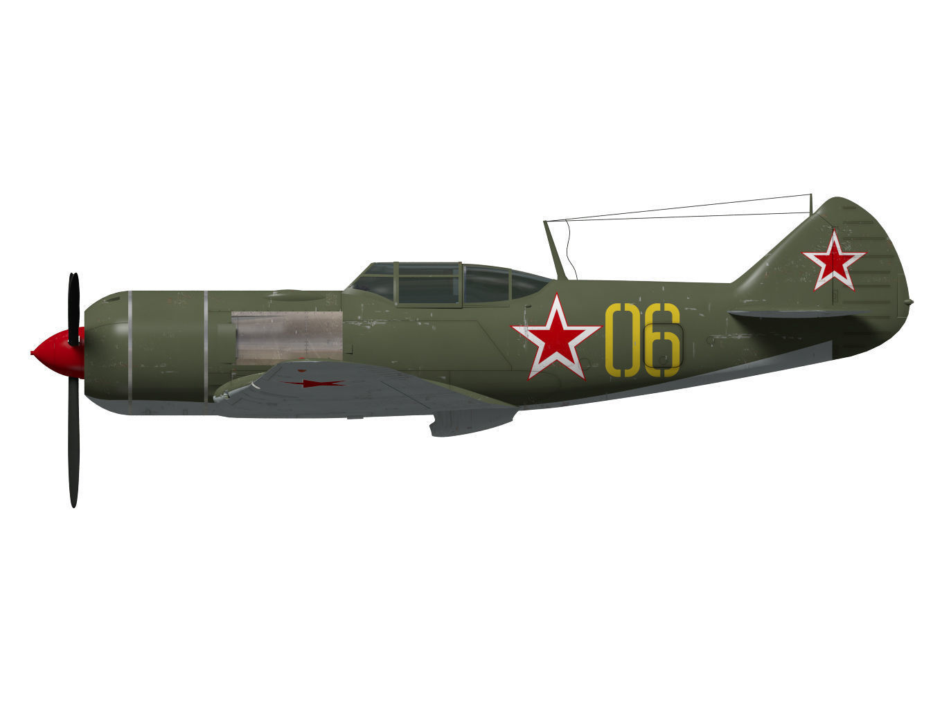 Lavochkin La-7 3D model_8