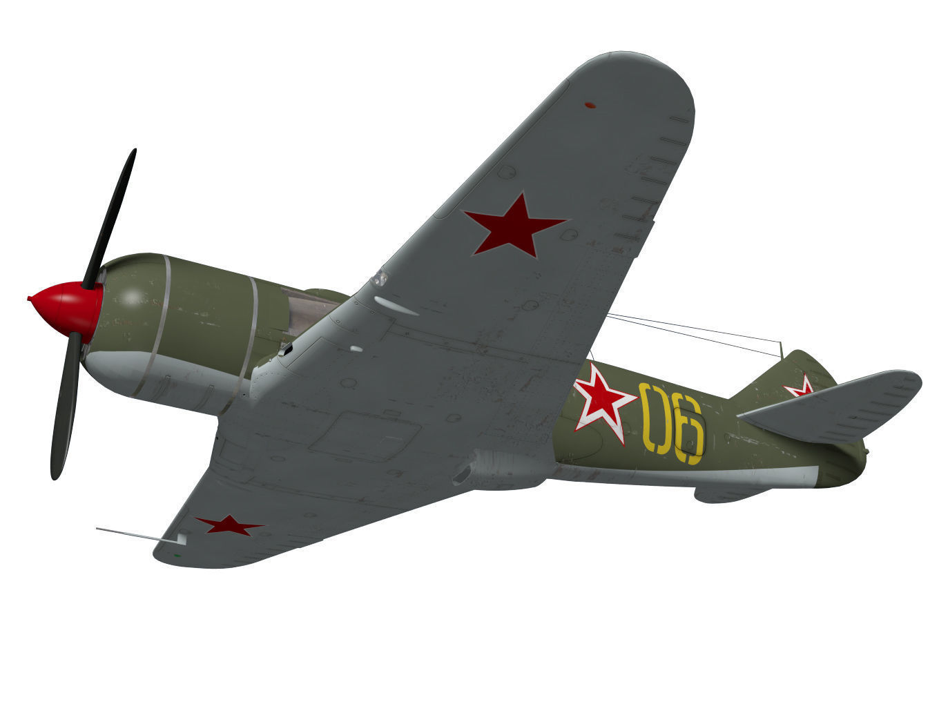 Lavochkin La-7 3D model_3