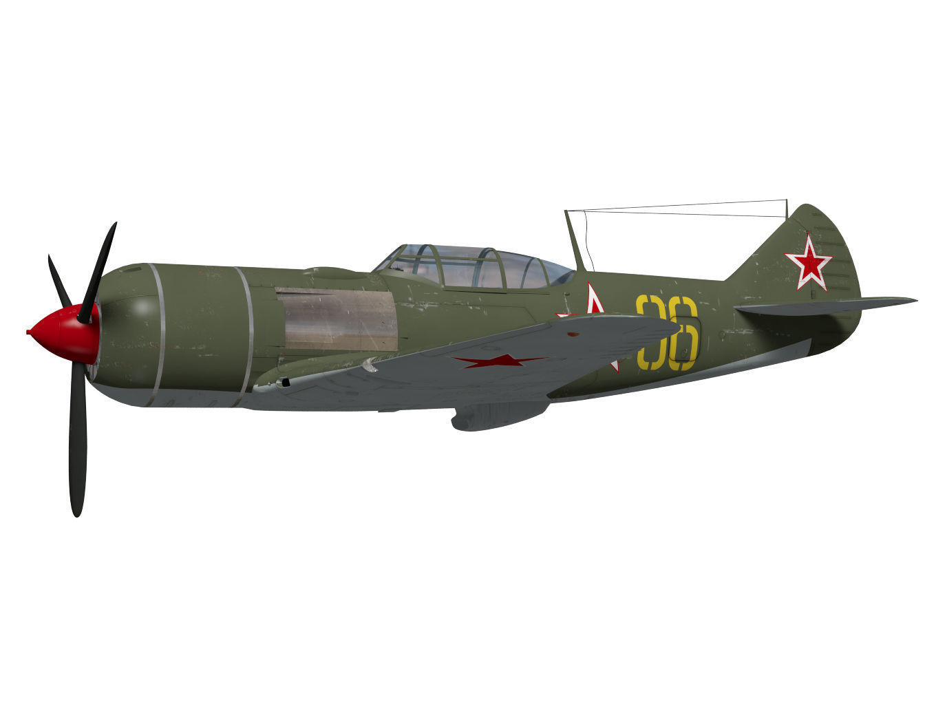 Lavochkin La-7 3D model_2