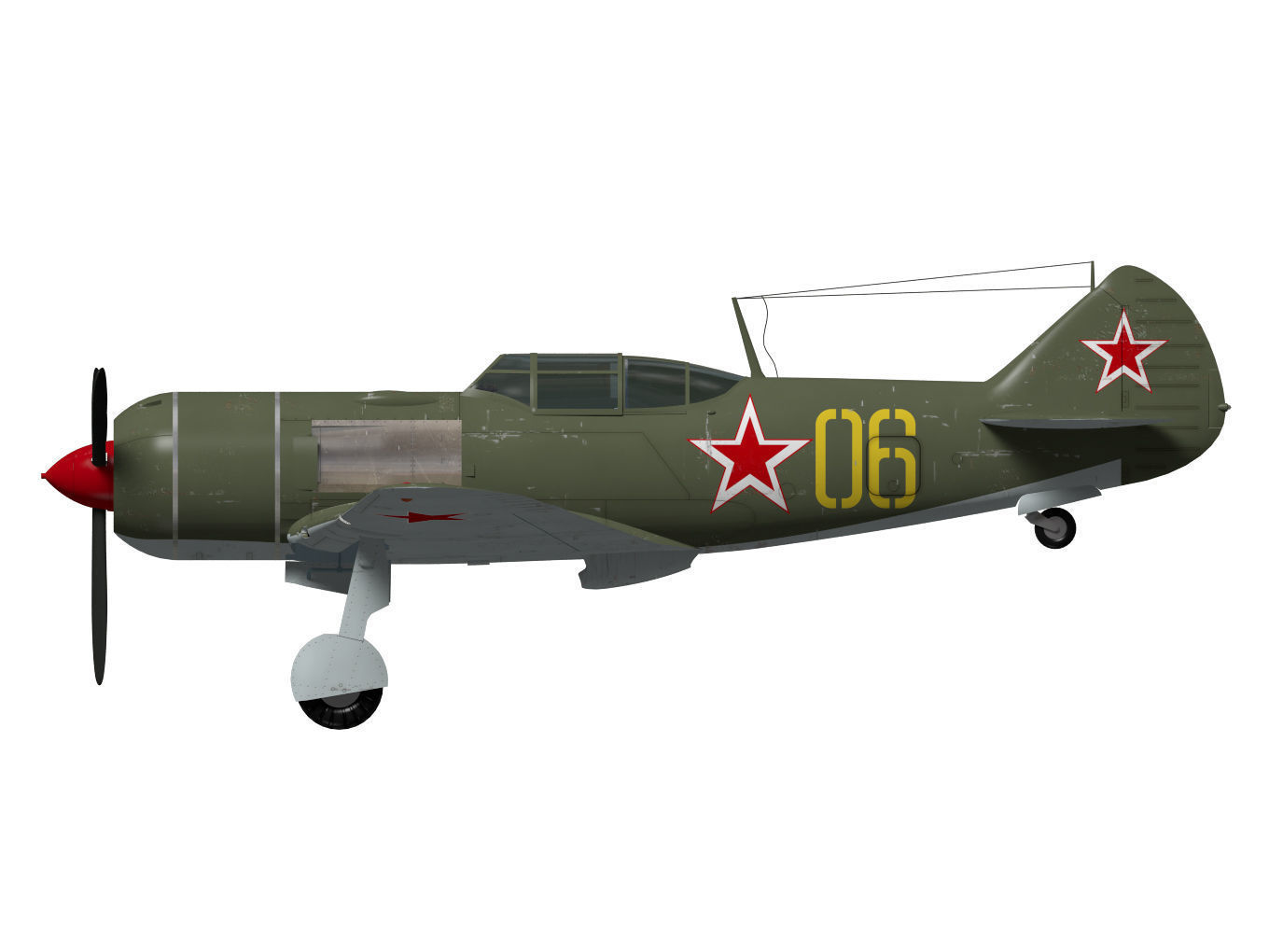 Lavochkin La-7 3D model_9