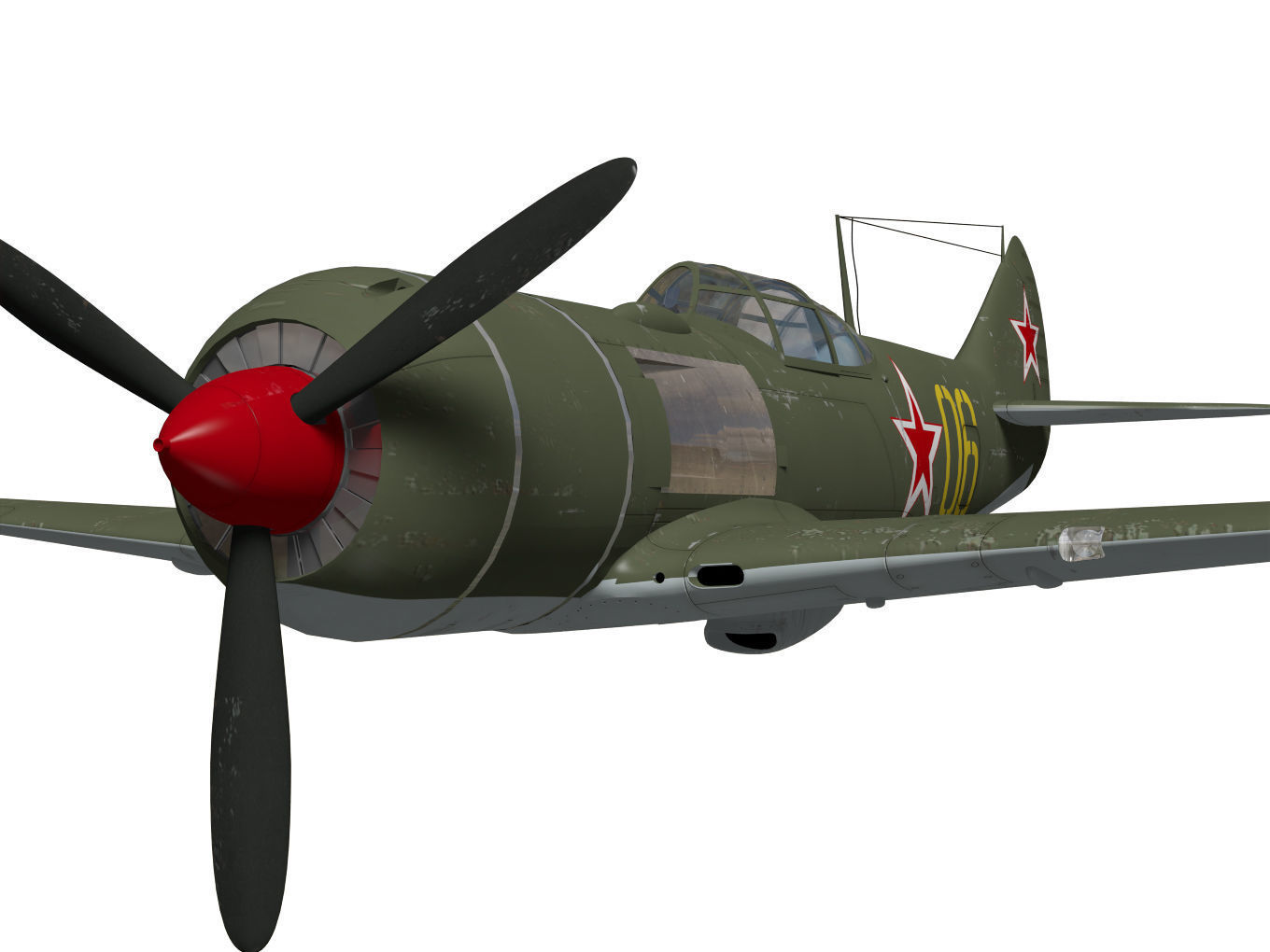 Lavochkin La-7 3D model_4