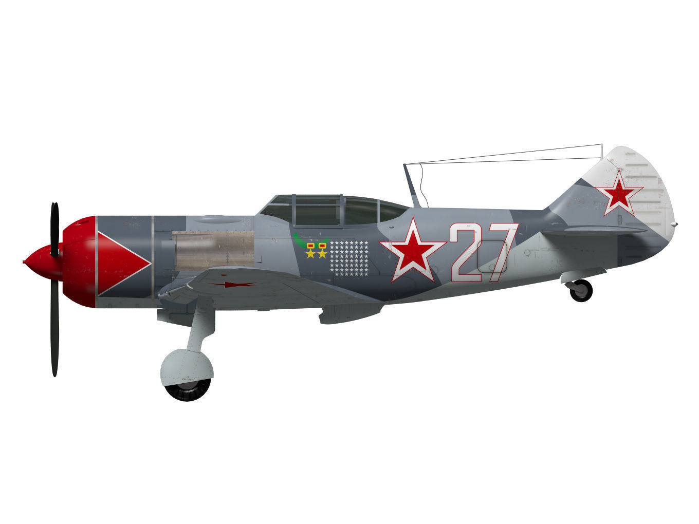 Lavochkin La-7 3D model_9