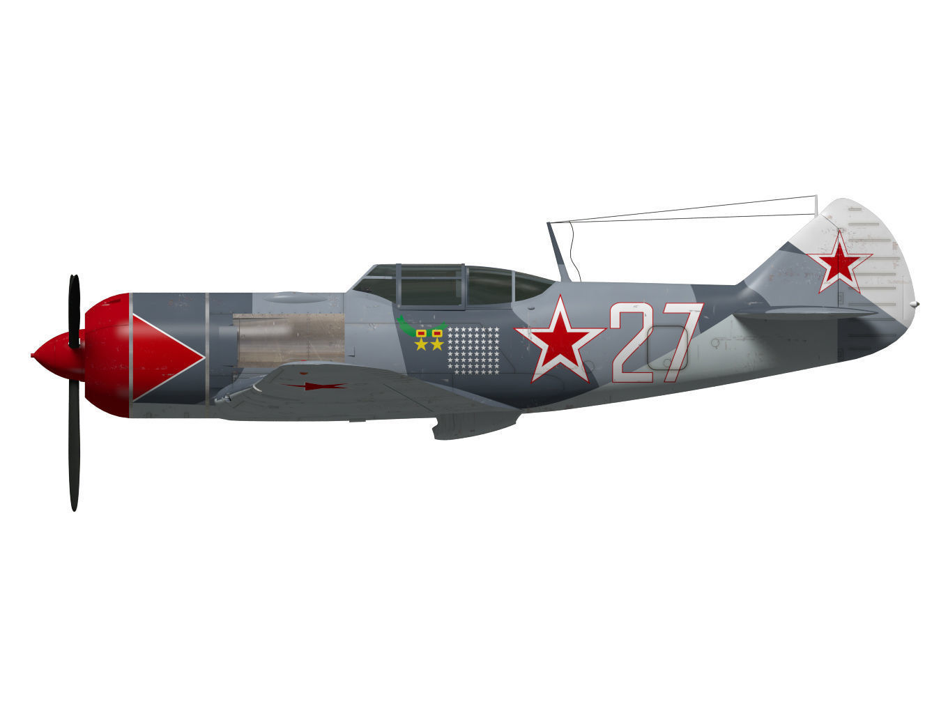 Lavochkin La-7 3D model_8