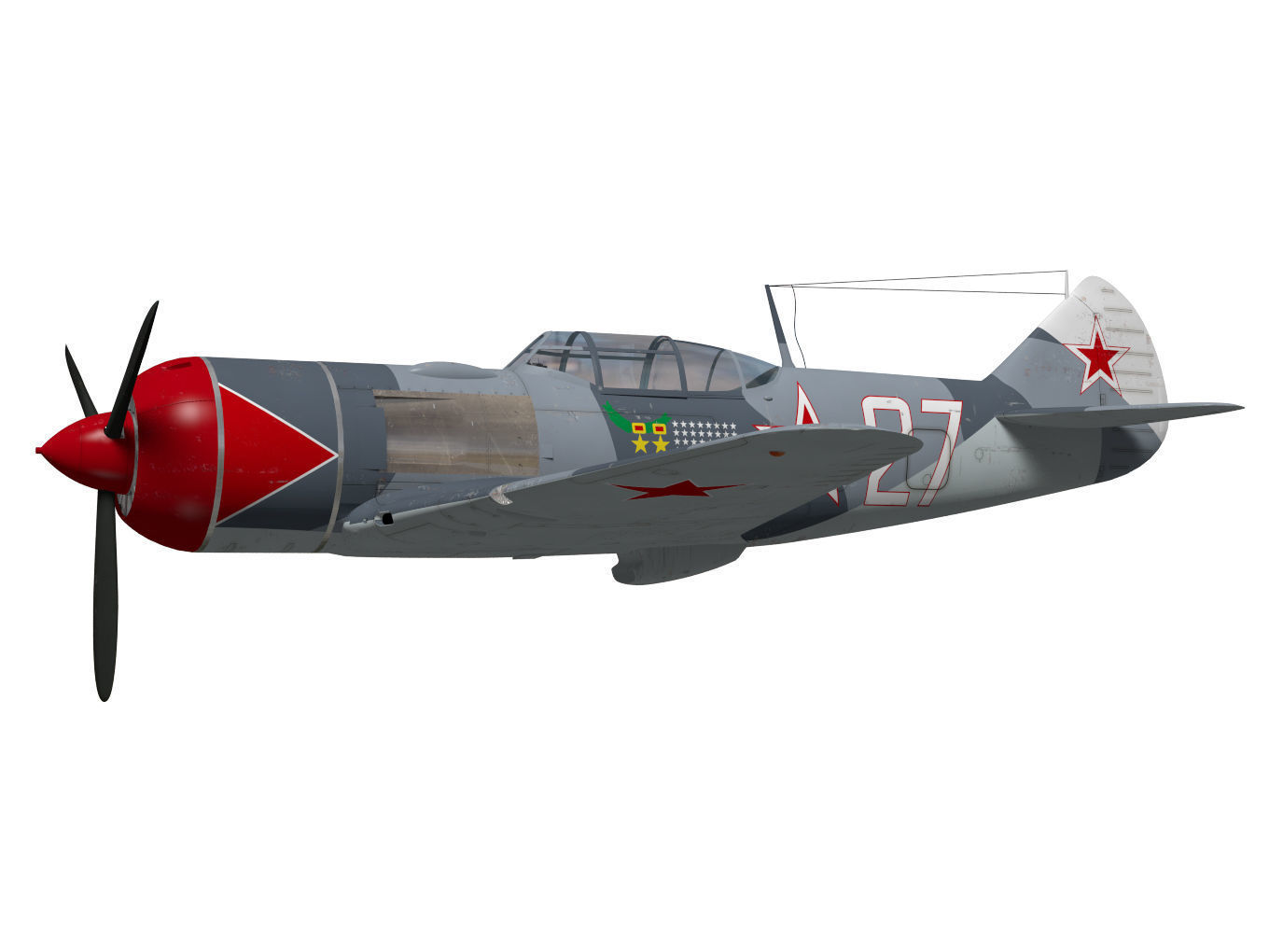 Lavochkin La-7 3D model_2
