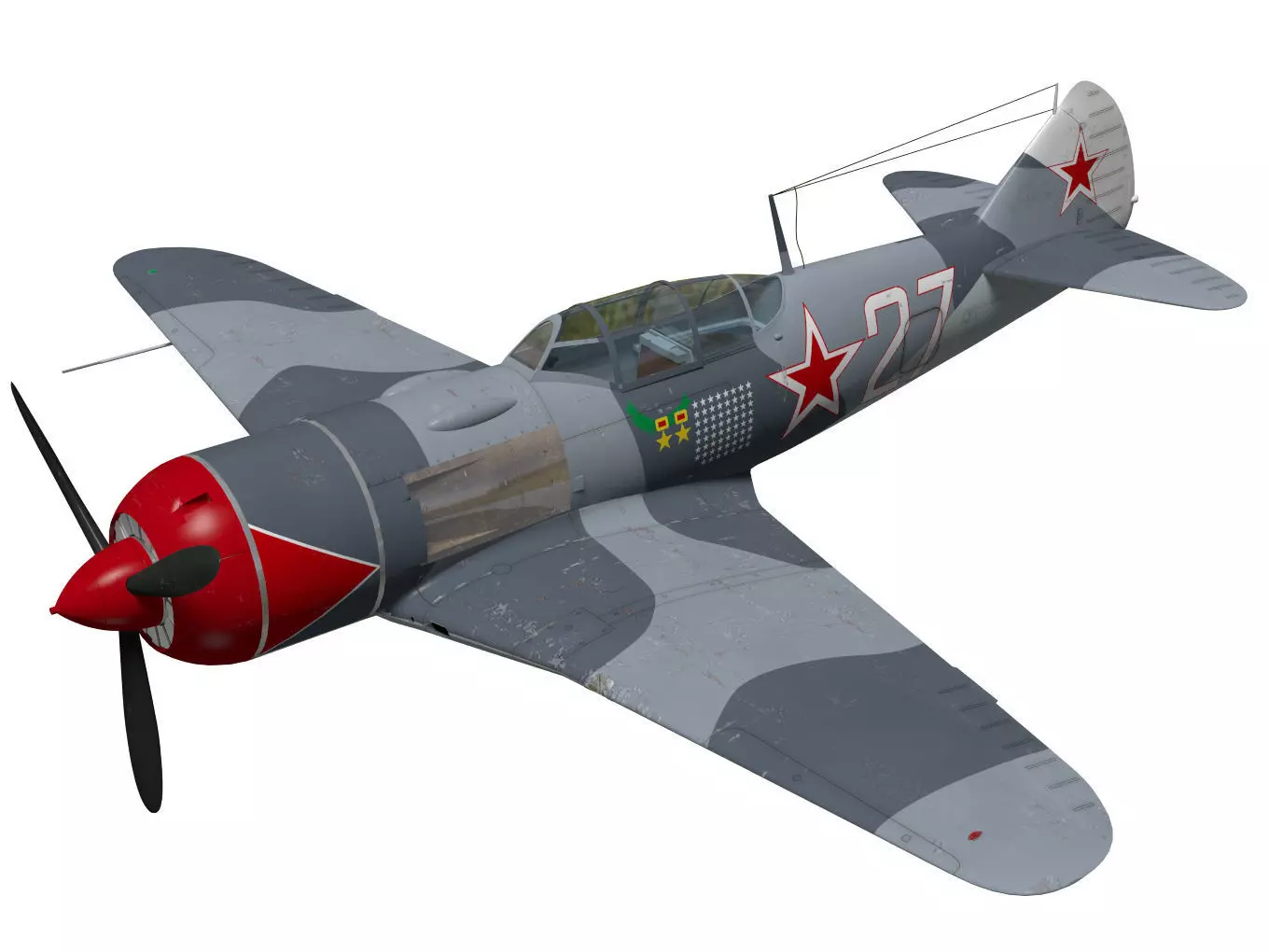 Lavochkin La-7 3D model_0