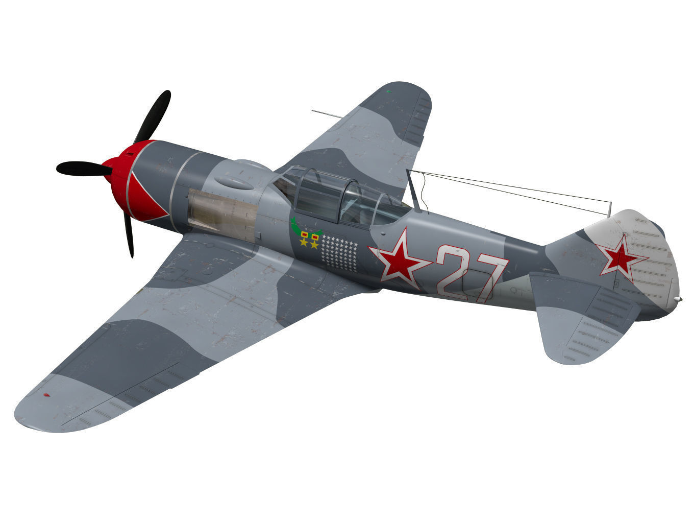 Lavochkin La-7 3D model_1