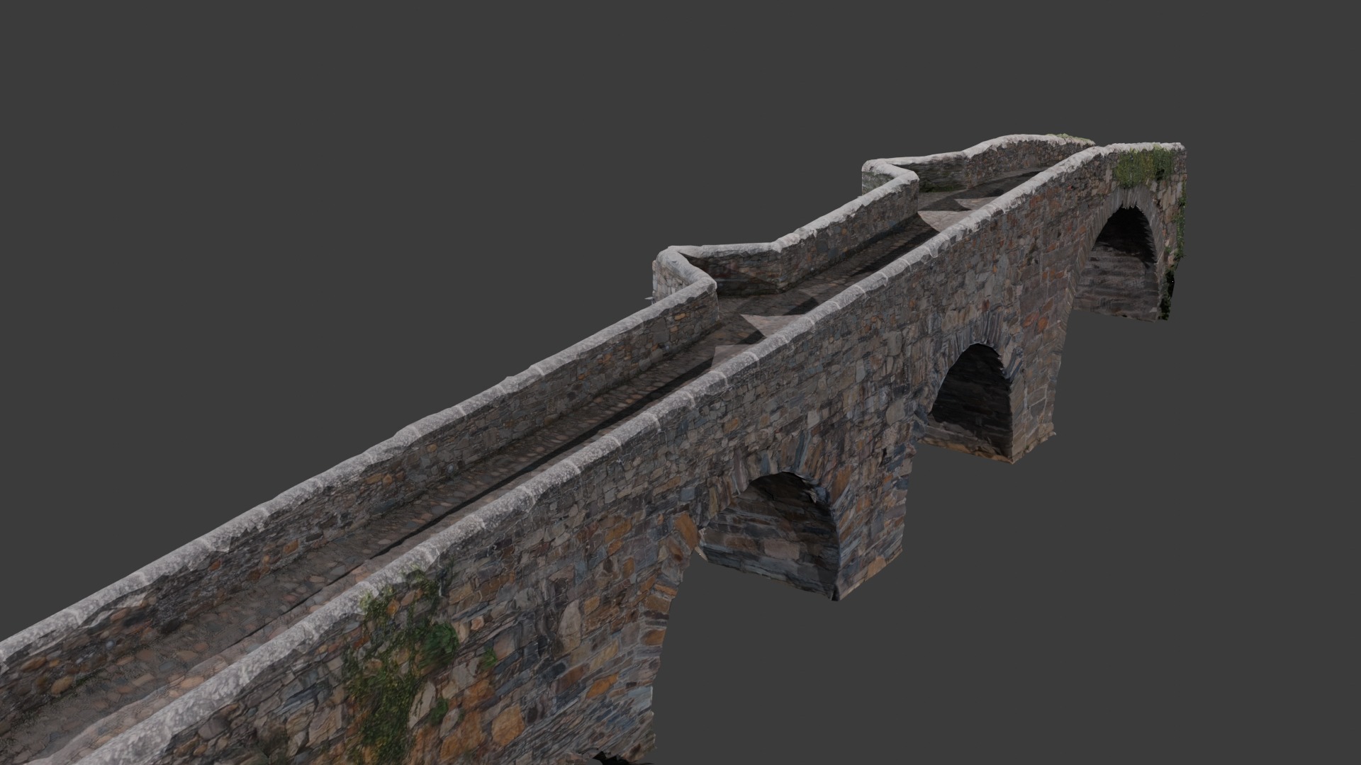Scanning Roman Bridge 3D Low-poly 3D model_3