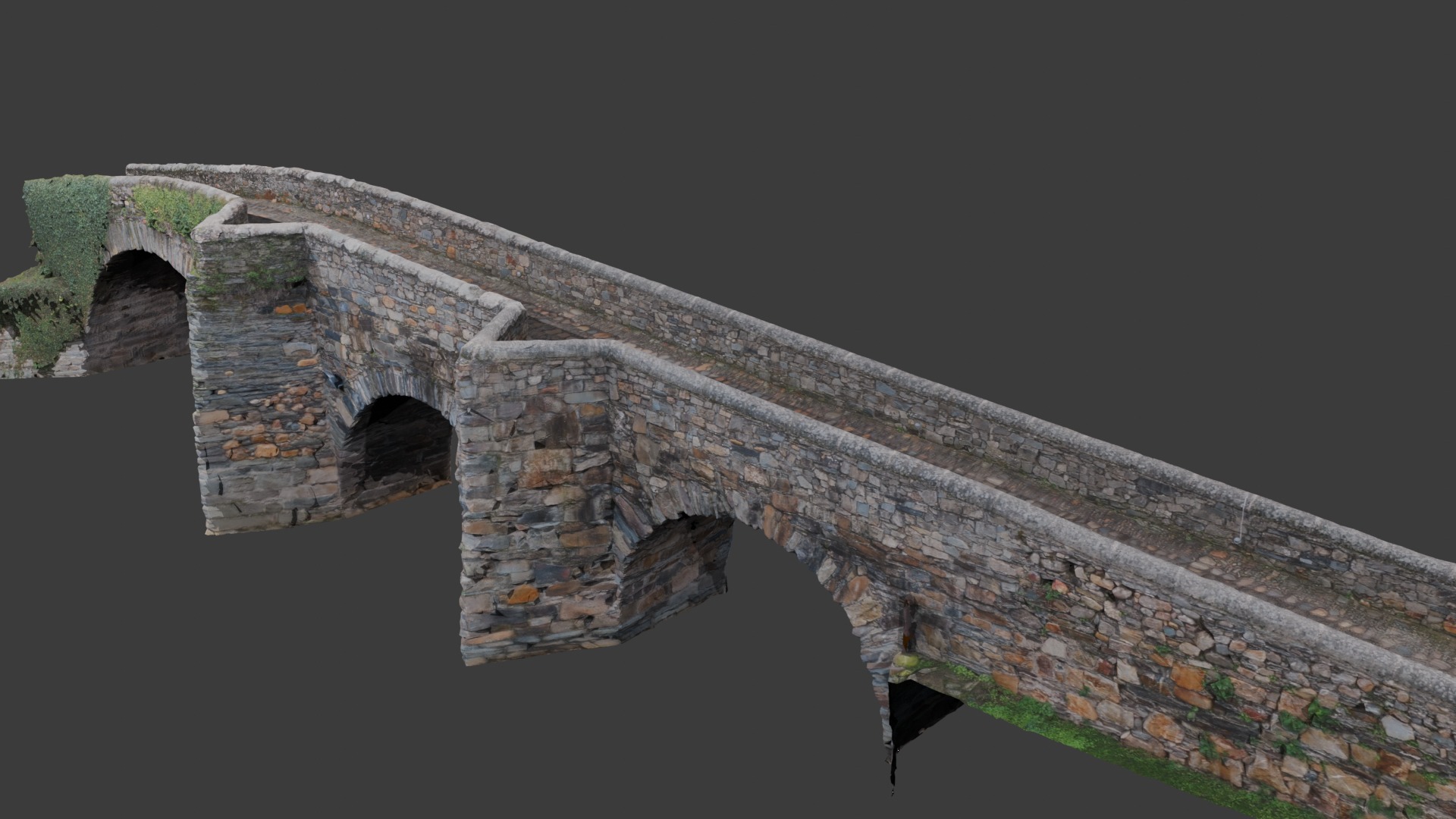 Scanning Roman Bridge 3D Low-poly 3D model_2