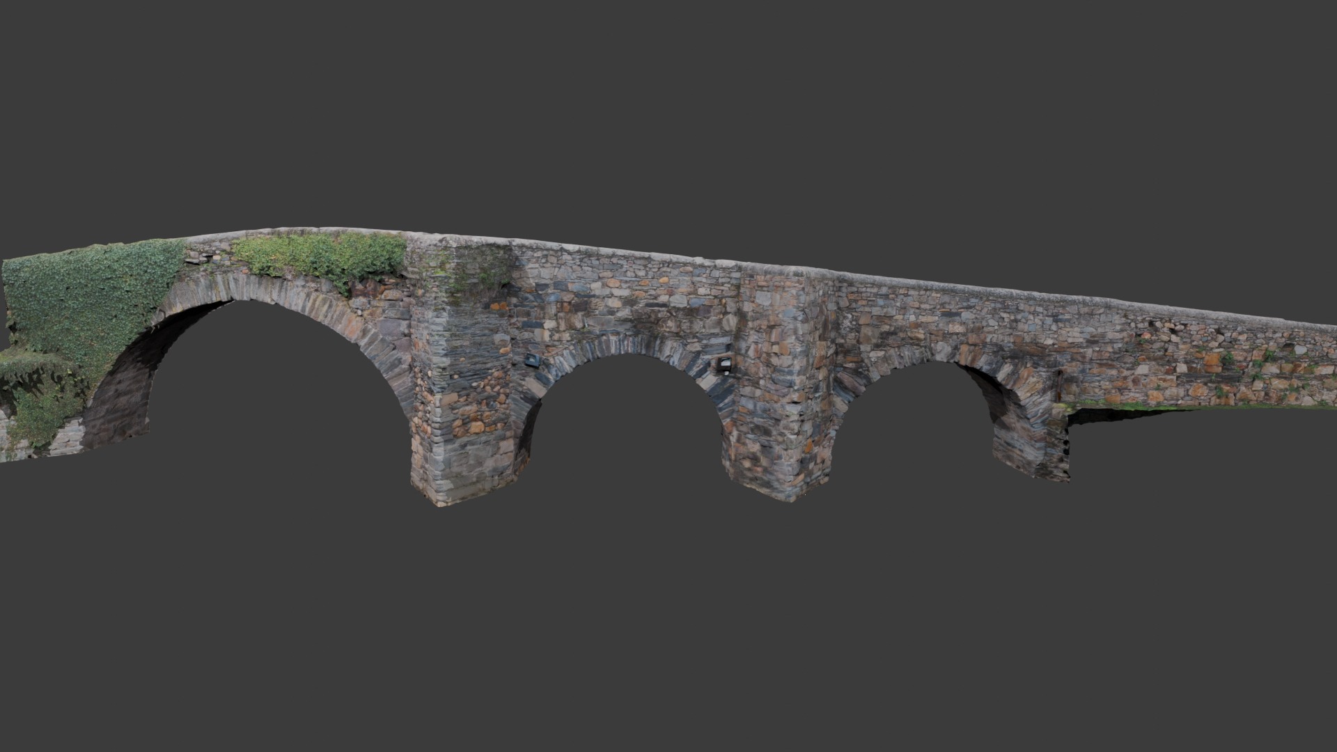 Scanning Roman Bridge 3D Low-poly 3D model_1